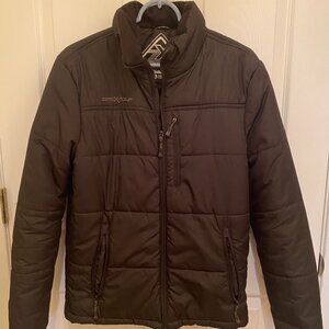 Black Puffer Coat, Men's small